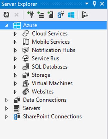 Azure server explorer